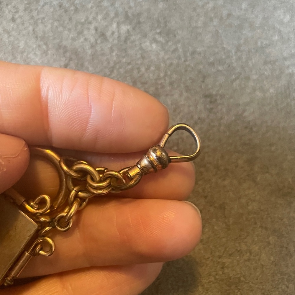 Victorian Gold Tone Locket and Pocket watch Components - Picture 3 of 8